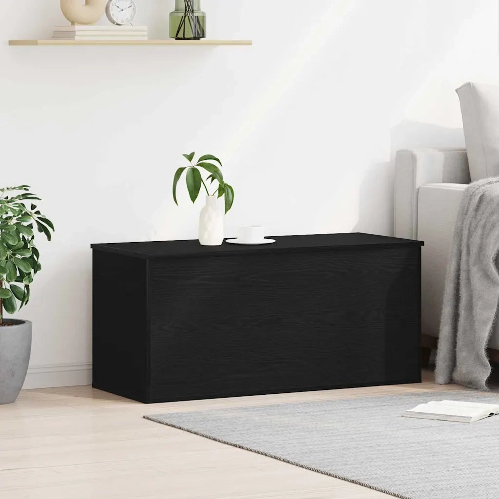 Scatola di Stoccaggio Rovere nero 100 x 42 x 46 cm 862293