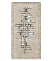 Tappeto moderno PIXEL TORTORA BEIGE disegno arte contemporanea astratto geometrico, tappetino bagno multiuso lavabile in lavatrice e anti-scivolo cm.55x80