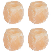 Portacandele in pietra di sale  4 pz 2,8 kg Rosa