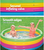 Bagno per bambini 4 anelli colorati, 157 x 46 cm