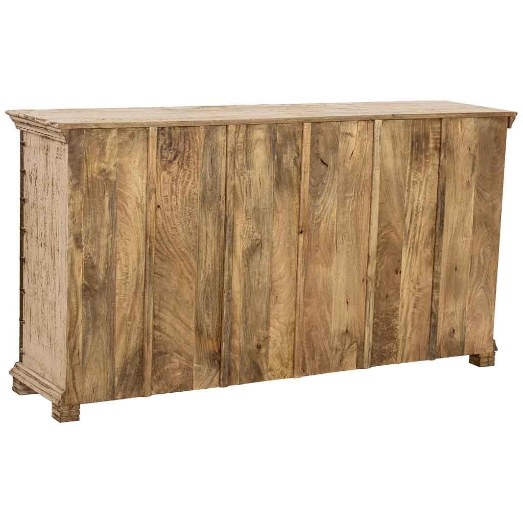 Credenza in legno artigianale, 180x45x96h cm, bianco