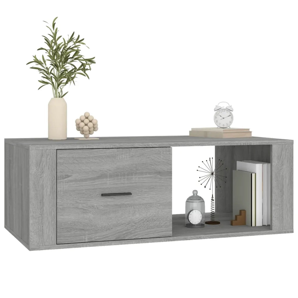 Tavolino Salotto Grigio Sonoma 100x50,5x35 cm Legno Multistrato 816542
