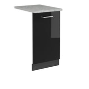 Vicco Pannello frontale della lavastoviglie Nero lucido 45 cm , PL Marmo