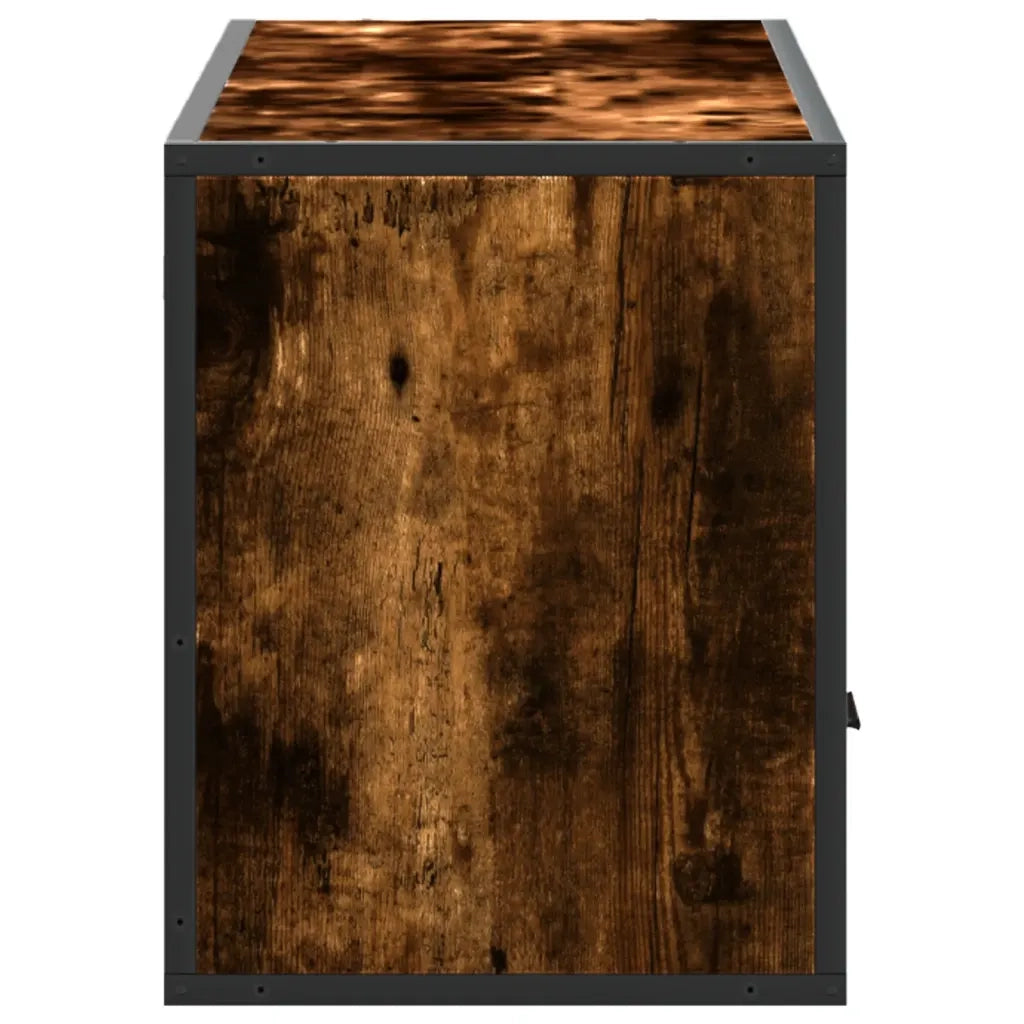 Mobile TV Rovere Fumo 100x31x39,5cm Legno Multistrato e Metallo