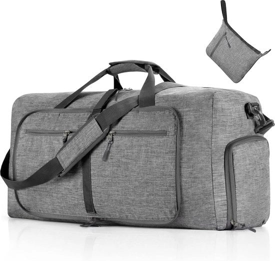 Sacchetto con tasca per scarpe, grande tasca pieghevole per campeggio, viaggi, fitness