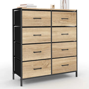 IDMarket - Baúl de tela de 8 cajones UTAH 80 cm mueble de almacenaje de diseño industrial