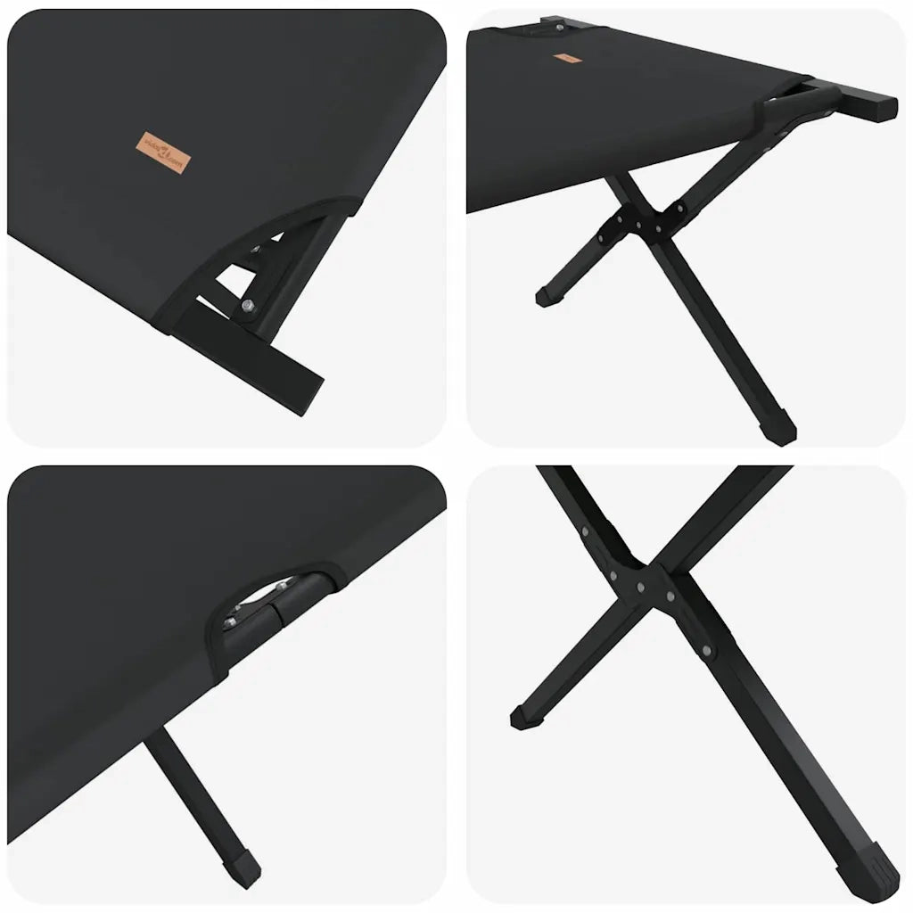 Letto da campeggio pieghevole Nero 193 x 69 x 45 cm CFW6922335
