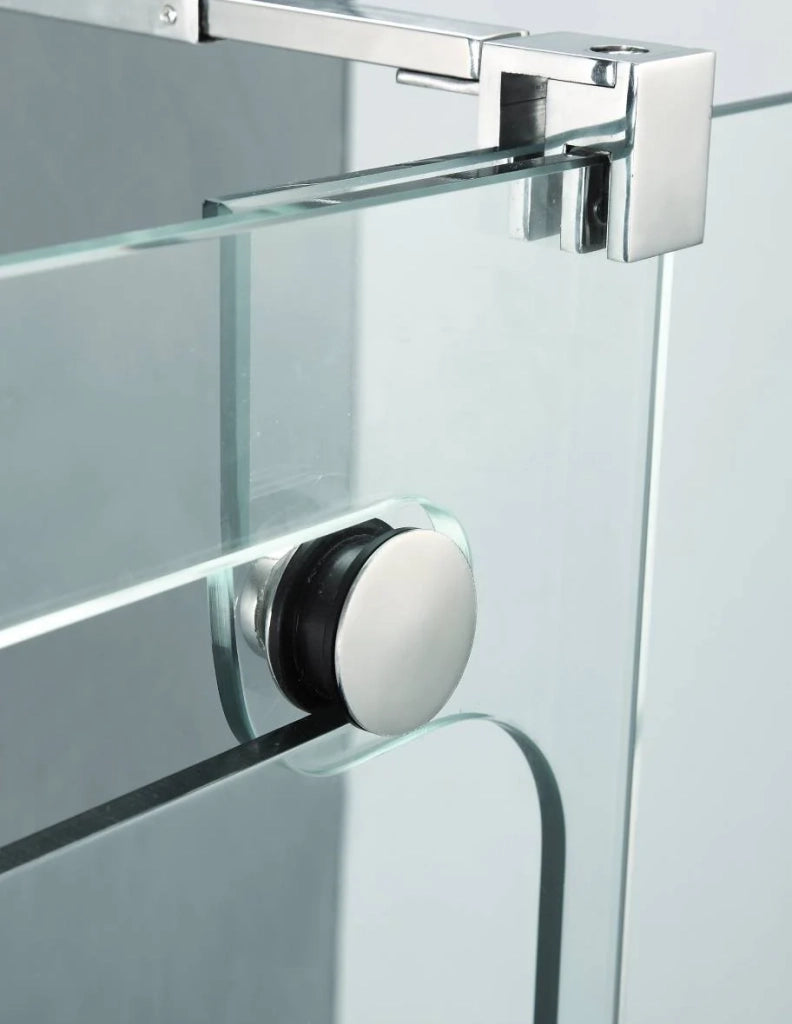 Box doccia in acciaio ELLEGNACE (VETRUM) 1+1 con lato fisso laterale 155x75 cm