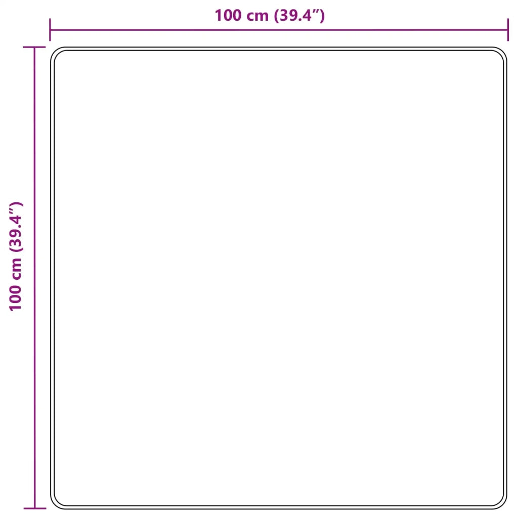 Runner Tappeto MARSA Grigio 100 x 100 cm Poliestere e PVC