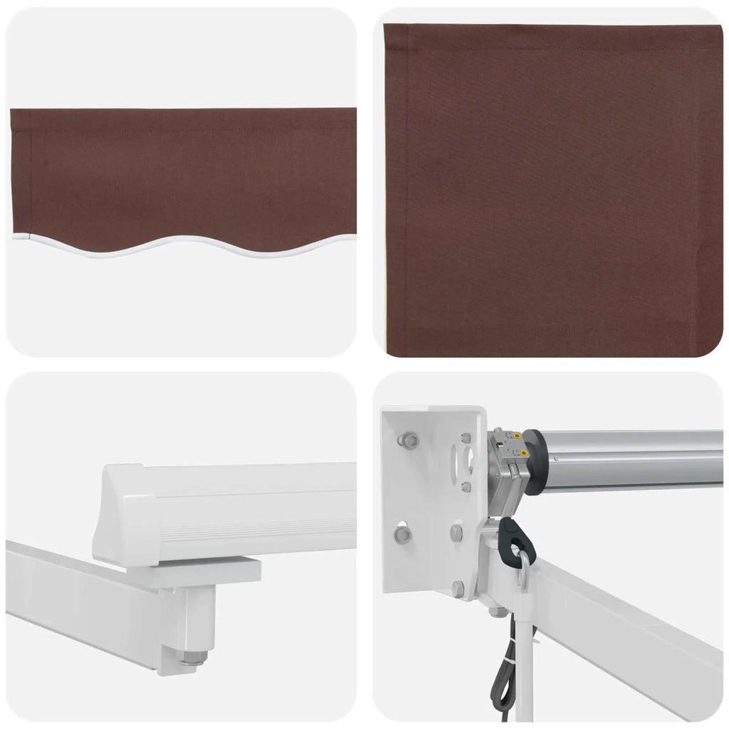 Tettuccio Elettrico Retrattile Marrone 2,5 x 2 m 3419518