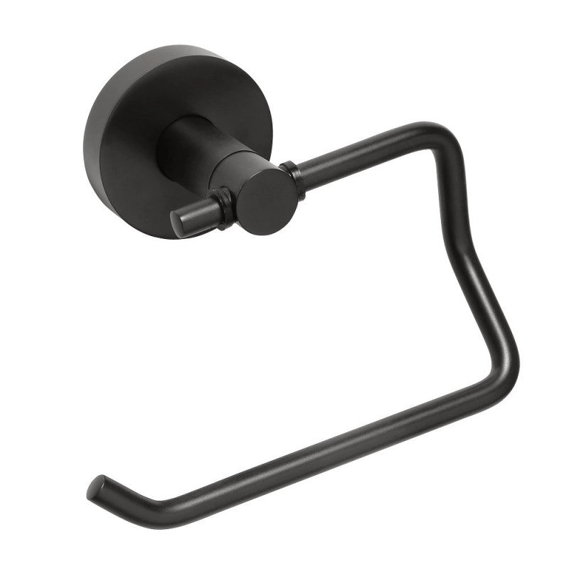 Dispenser carta igienica DARK in ottone nero senza coperchio. 14x9,5x9cm