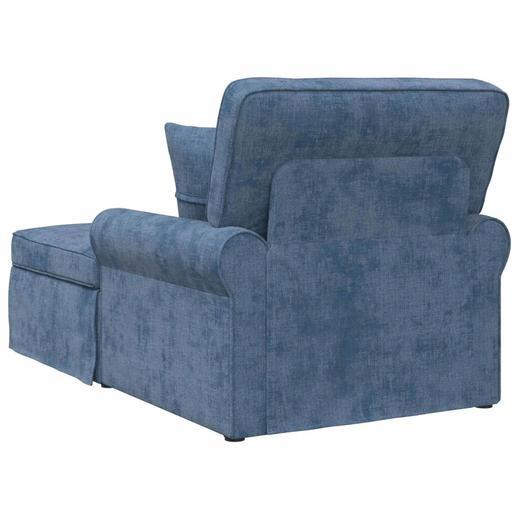 Chaise Longe con Gonna con cuscino Blu 157 x 91 x 91 cm ARES CFW8005647