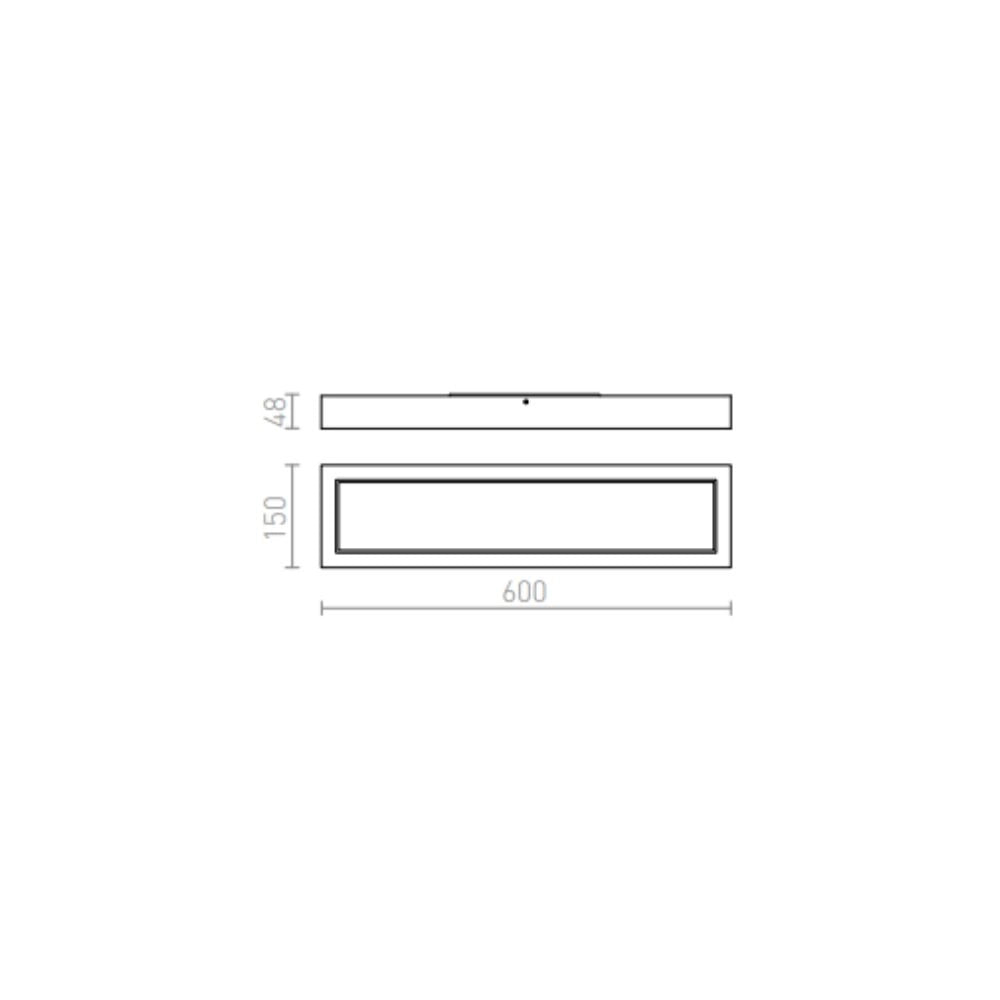 Plafoniera STRUCTURAL LED 60x15 applique/plafoniera bianco 230V LED 22W 3000K