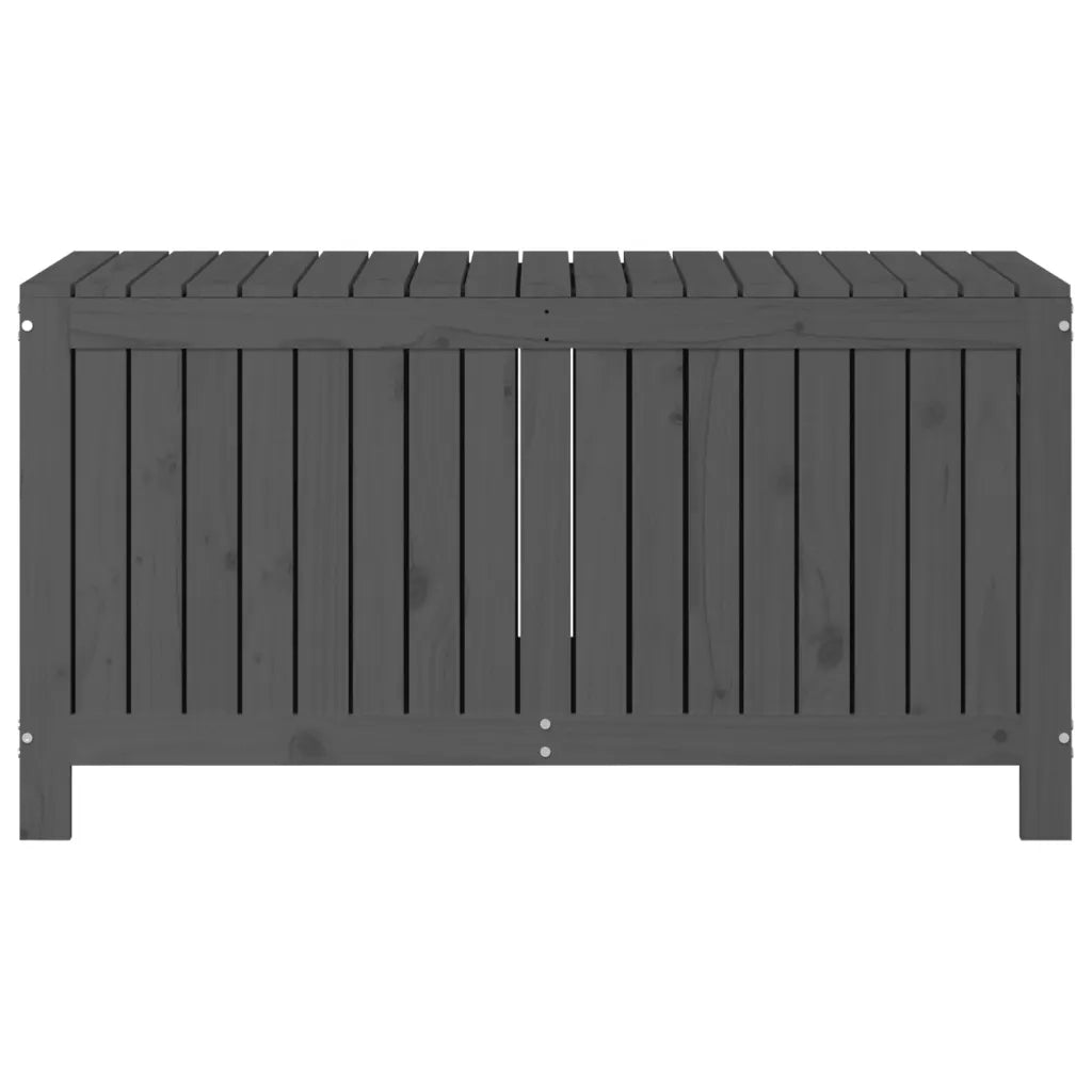 Contenitore da Giardino Grigio 121x55x64 cm Legno Massello Pino