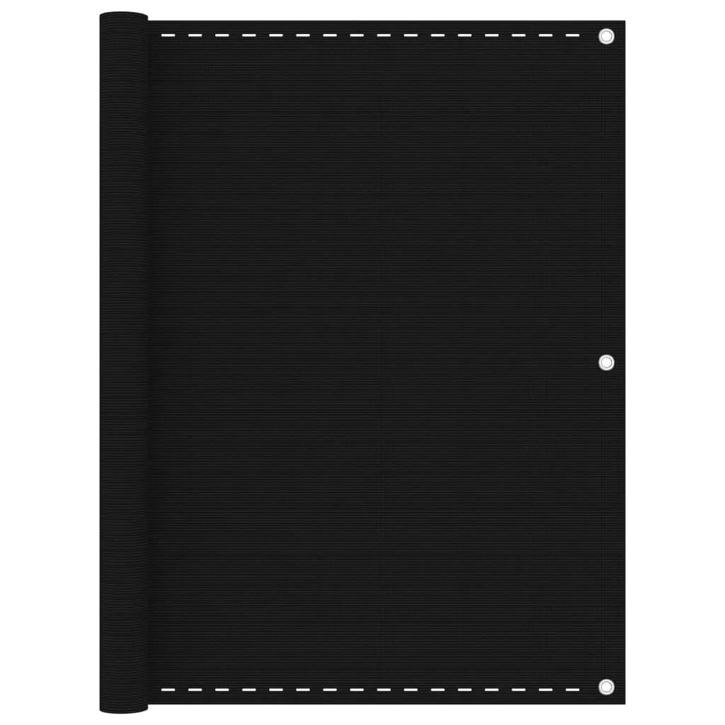 Schermo per balcone schermo per la privacy 120 x 400 cm HDPE nero 02_0010260