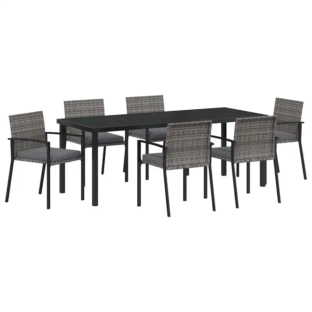Set da Pranzo per Giardino 6 pcs Grigio 3379245
