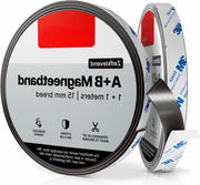 Tape Magnetico Autoadesivo per Orecchini da Volo & Tende - 1 m + 1 m - Nastro Magnetico con Adesivo Self-Sostenuto