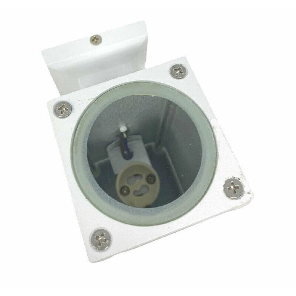 Trade Shop - Applique A Parete Per Esterno Giardino Ip55 Lampada Lampadina Attacco Gu10 - Bianco
