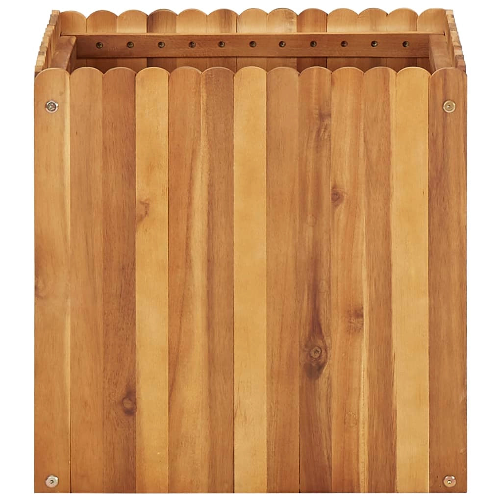 Fioriera rialzata per piante e fiori giardino 50 x 50 x 50 cm legno massello di acacia 02_0001071