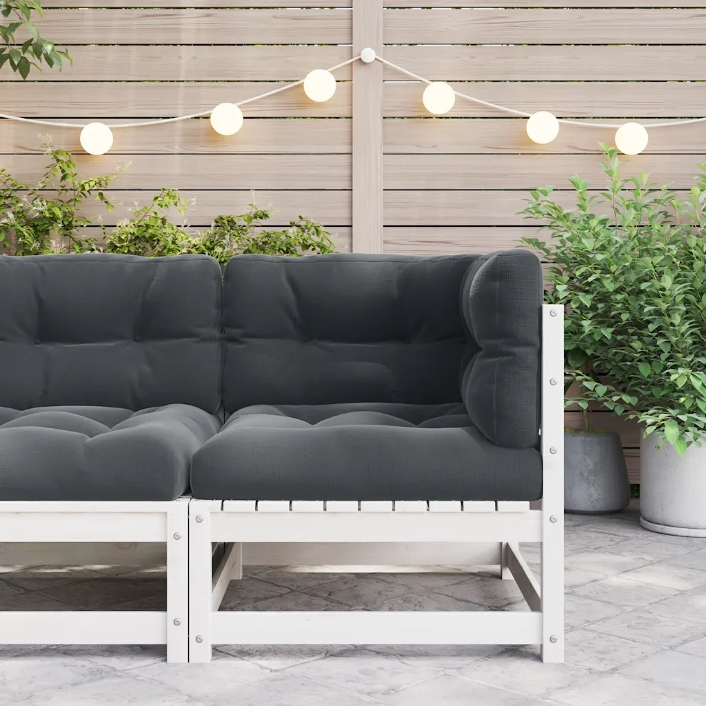 Divano Angolare Giardino con Cuscini-Sofa da Giardino-Divanetto da esterno Antracite Legno di Pino 580183