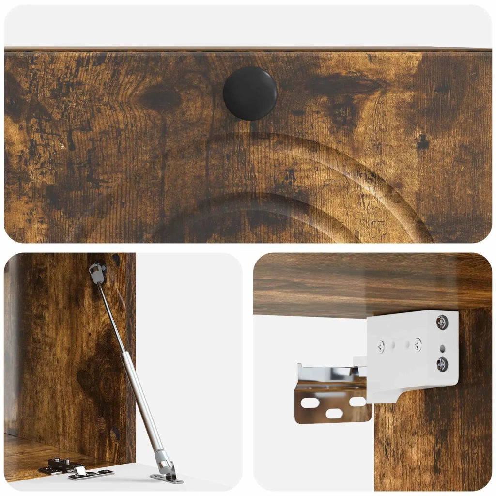Mobile Porta TV da Muro Rovere Fumo 59,5 x 41 x 30 cm 898170