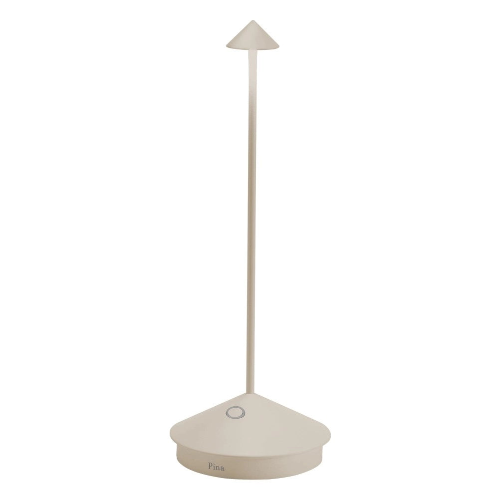 Lampada a led da tavolo Pina Pro Sabbia ricaricabile e dimmerabile senza fili Zafferano