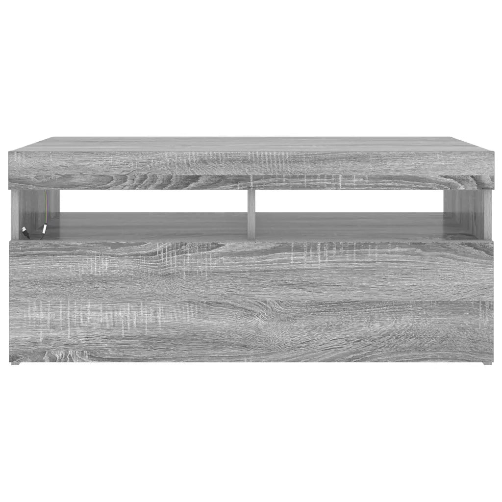Mobile Porta TV con Luci LED Grigio Sonoma 90x35x40 cm cod mxl 9640