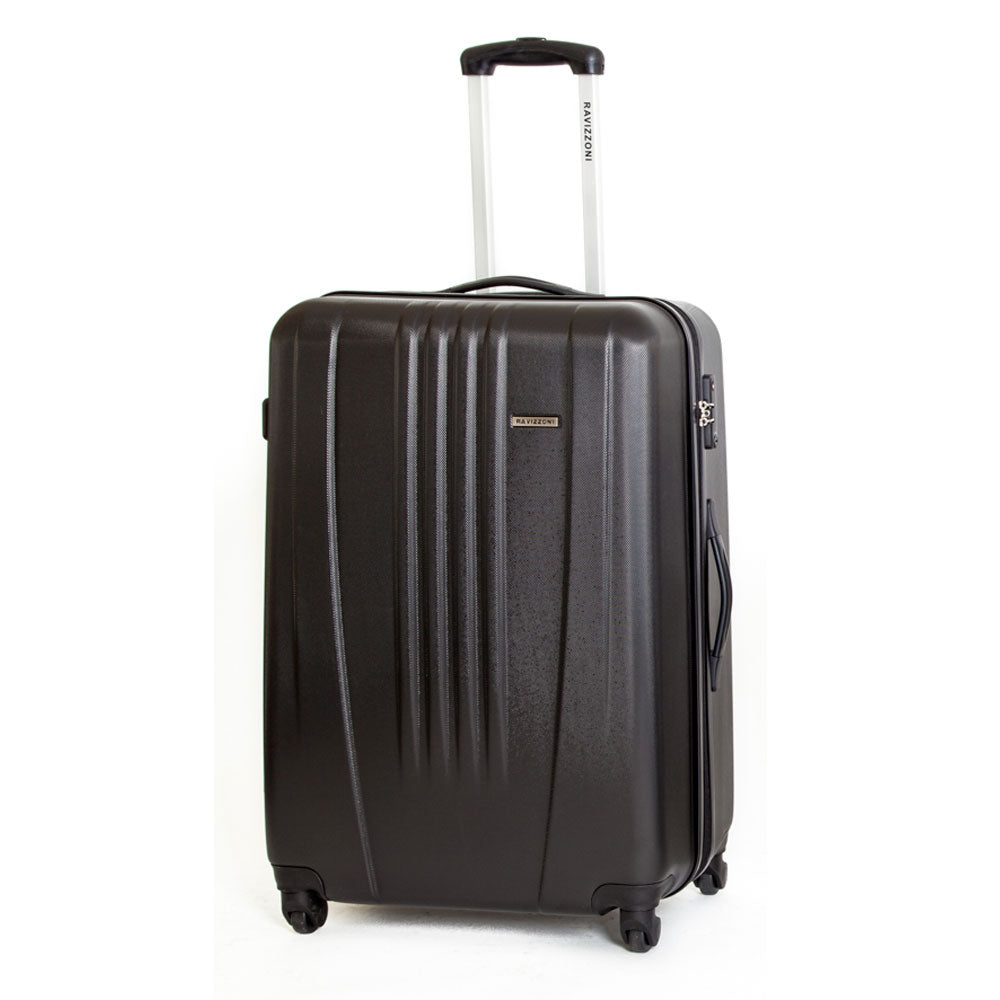 Trolley Valigia Grande Rigida in ABS 4 Ruote TSA Ravizzoni Jazz Nero