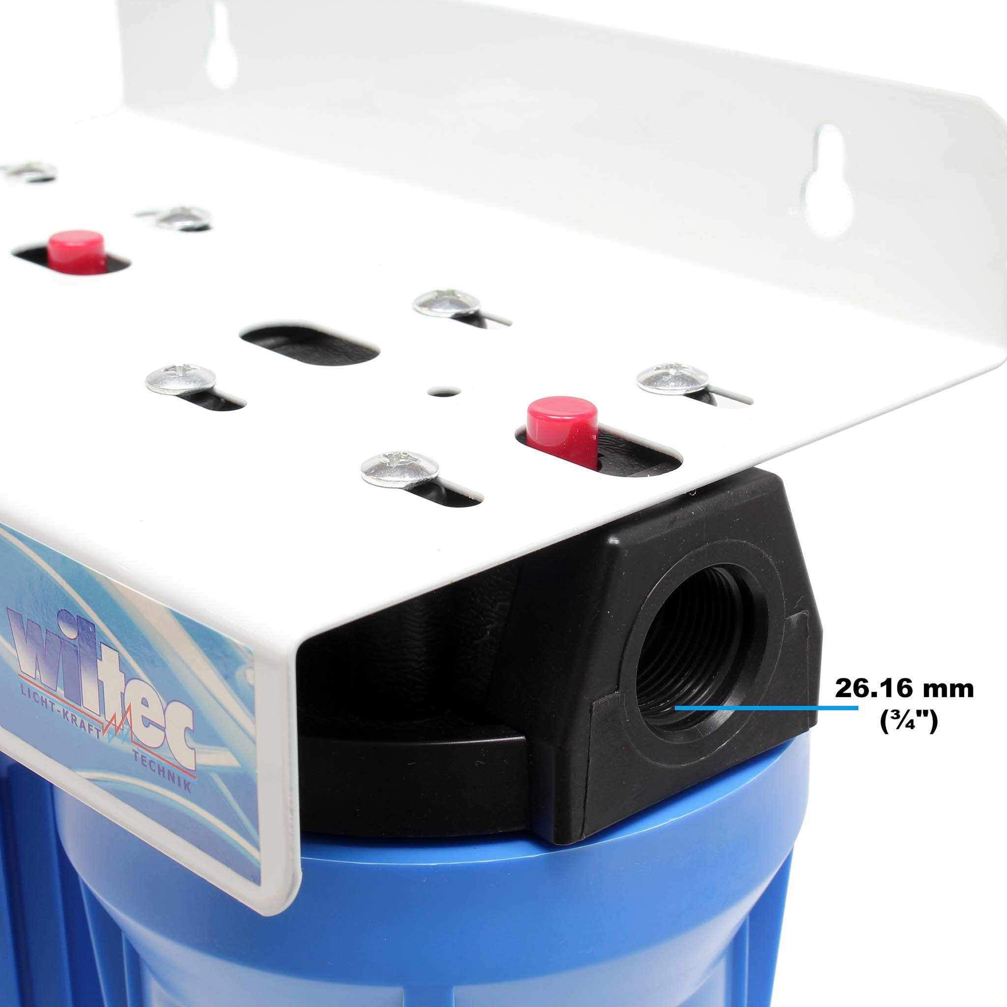 Naturewater Filtro dell'acqua a 3 livelli NW-BRK03, con cartucce filtranti da 508 mm, attacco tubo 26,16 mm