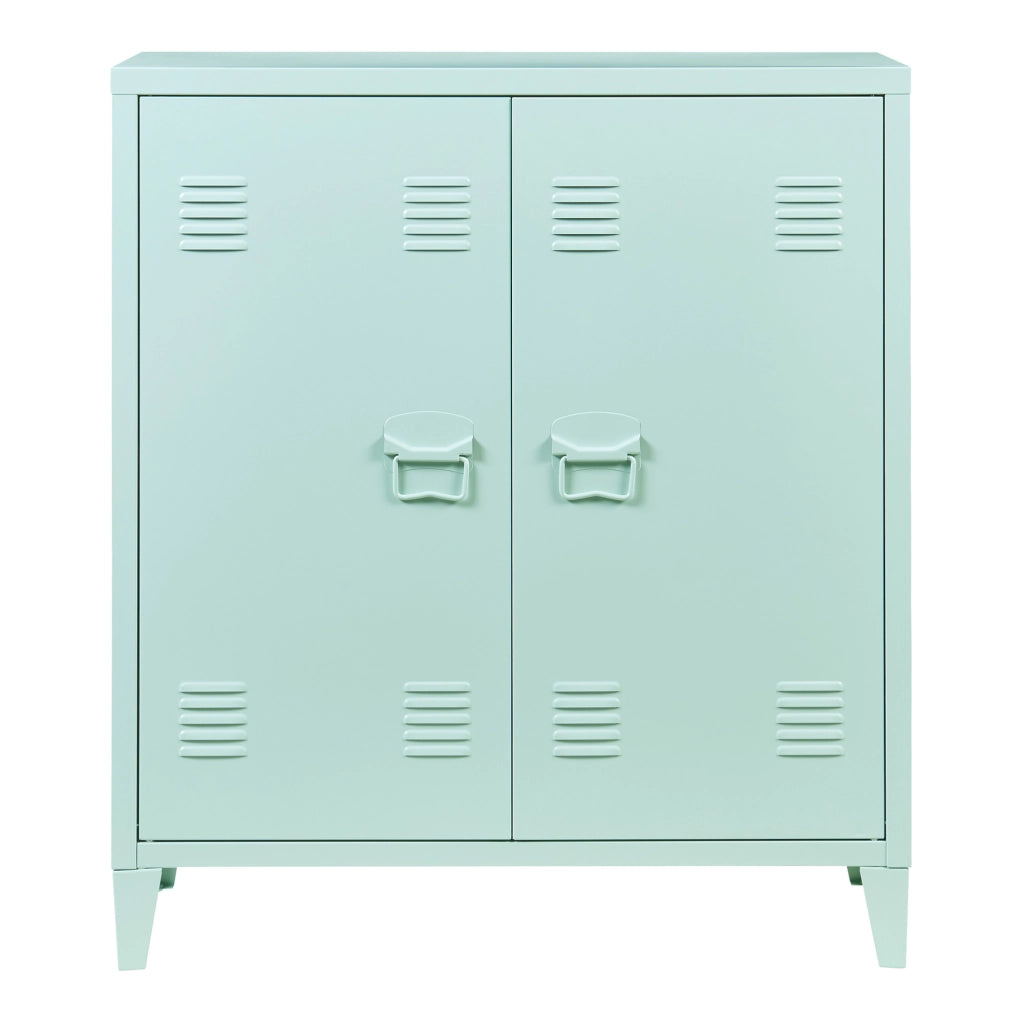 Armadietto da Ufficio Oripää in Acciaio 90 x 80 x 33 cm Verde Pastello, opaco [en.casa]