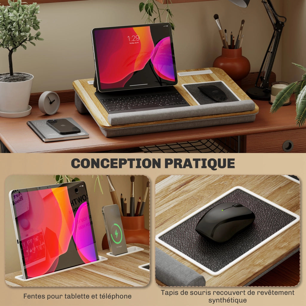 Letto con tavolo per laptop e supporto tablet ¨C zephmum ¨C 160x200 cm
