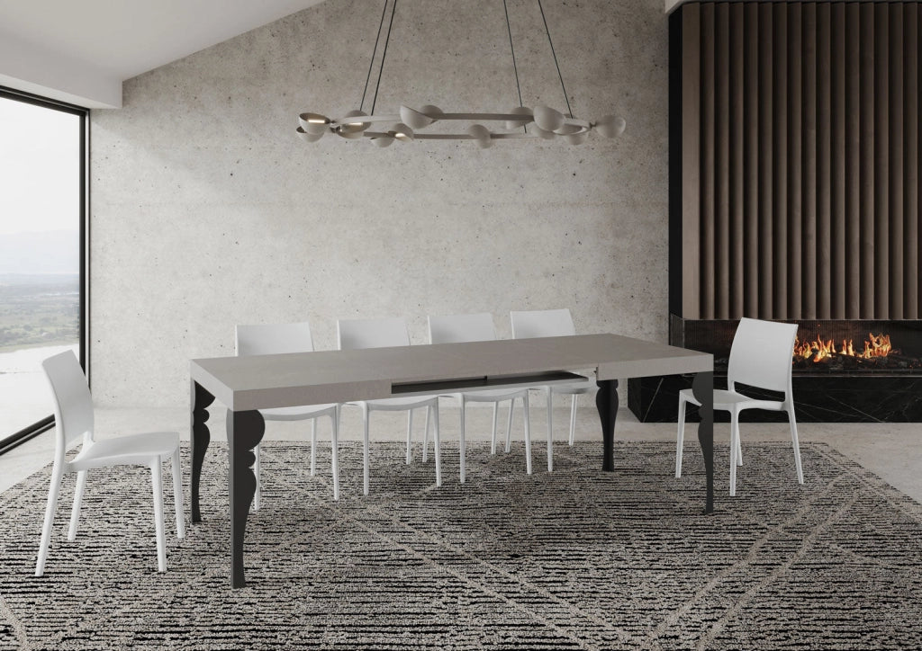 Tavolo allungabile 160/244x80 cm Paxon quercia natura gambe antracite
