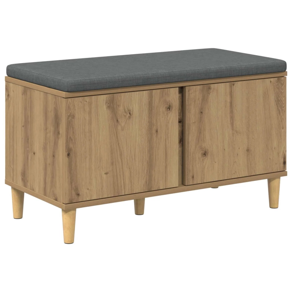 Panca per scarpe con cuscino Rovere Artigianale 80 x 38 x 46 cm 906153