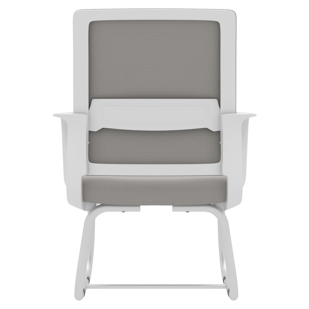 SEDIA da ufficio in metallo e rete 52,0x22,0x56,0 cm Grigio/Bianco