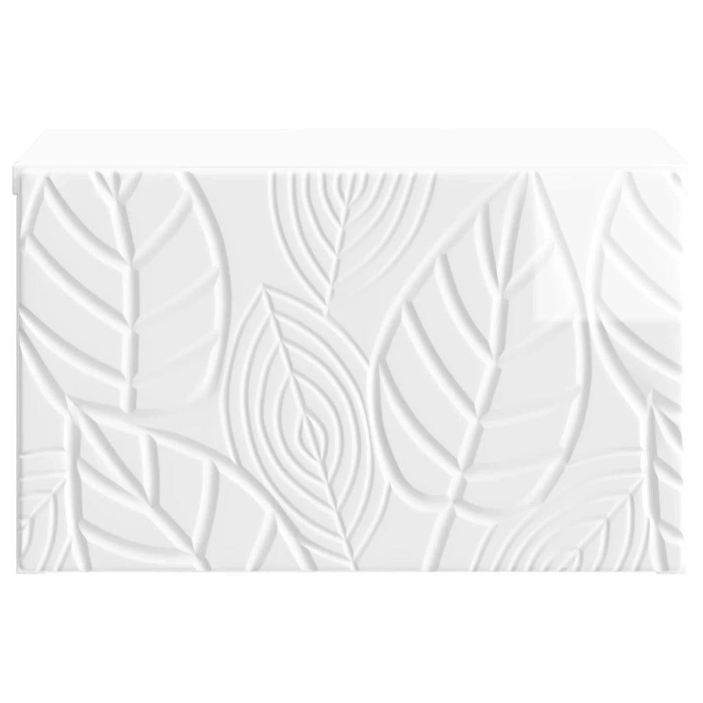 Tavolino da Parete Laterale Bianco Lucido 34,5 x 33 x 20 cm 898773