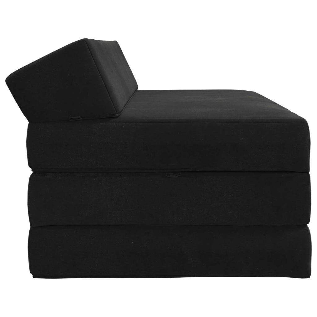 Divano Letto Pieghevole Nero 120 x 60 x 49 cm Tessuto