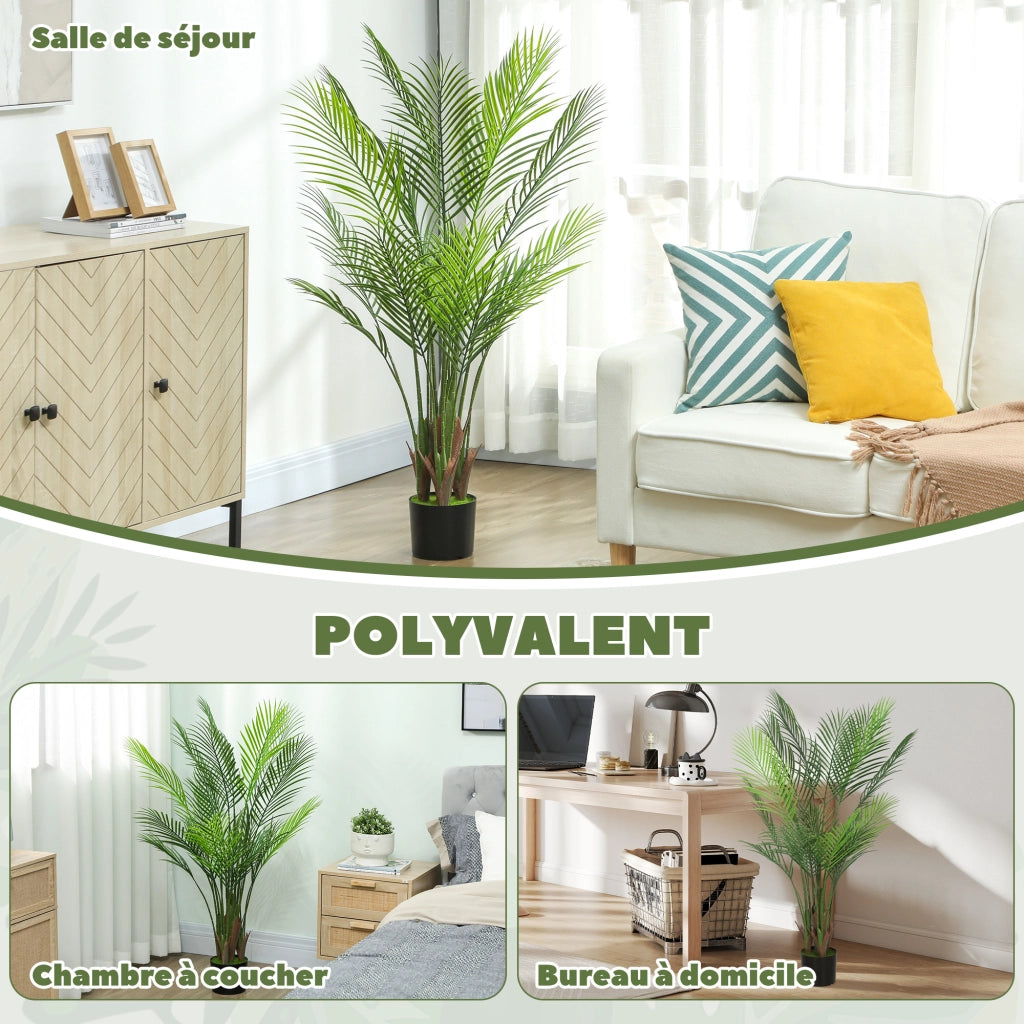 Palma artificiale da interno con vaso ¨C zephmum ¨C 120 cm verde