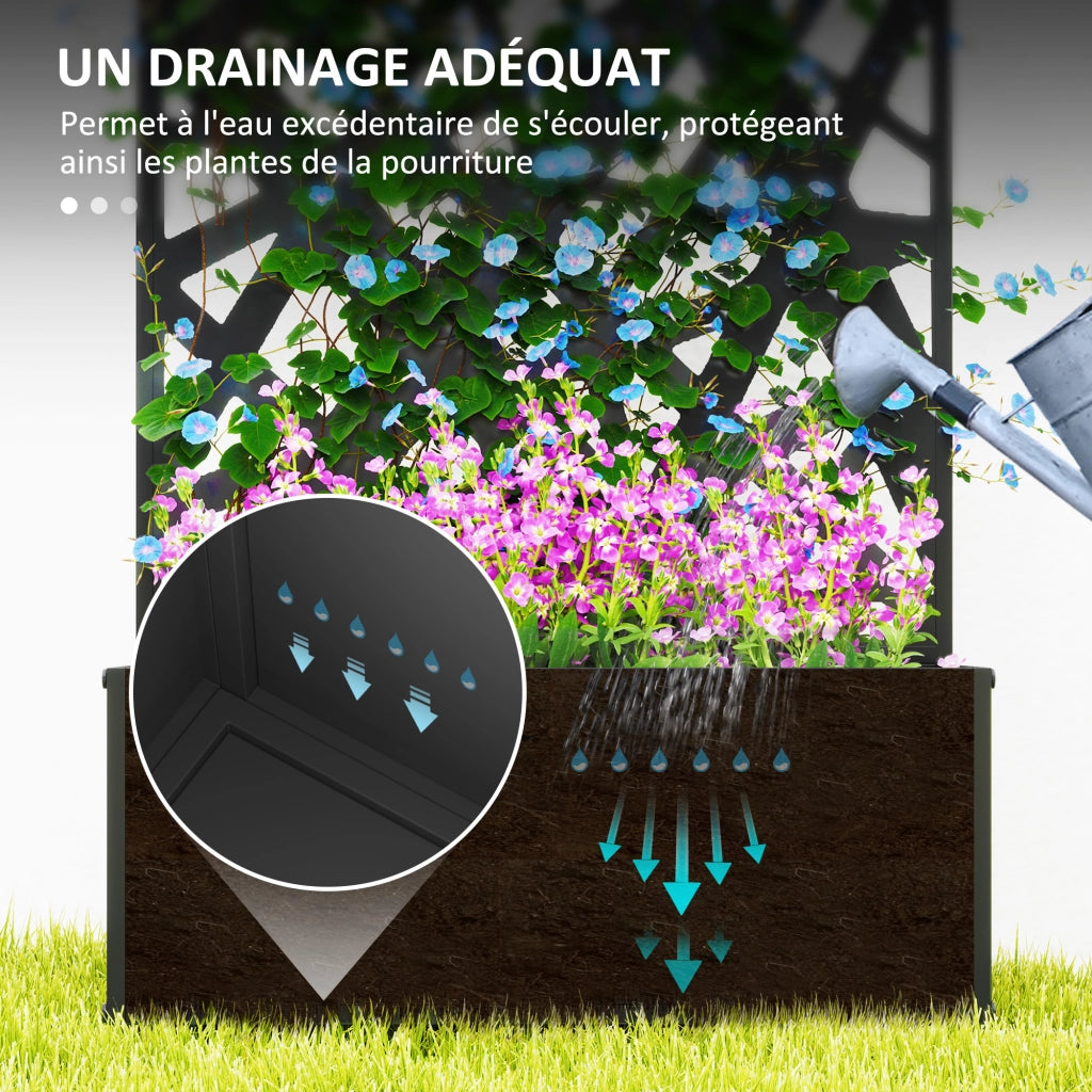 Jardiniere con griglia per piante rampicanti ¨C zephmum ¨C 61x23x113 cm