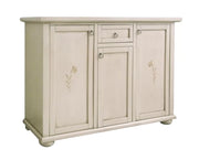 Madia credenza 3 porte 1 cassetto avorio patinato l.120 p.40 h.88 - Mobili 2G