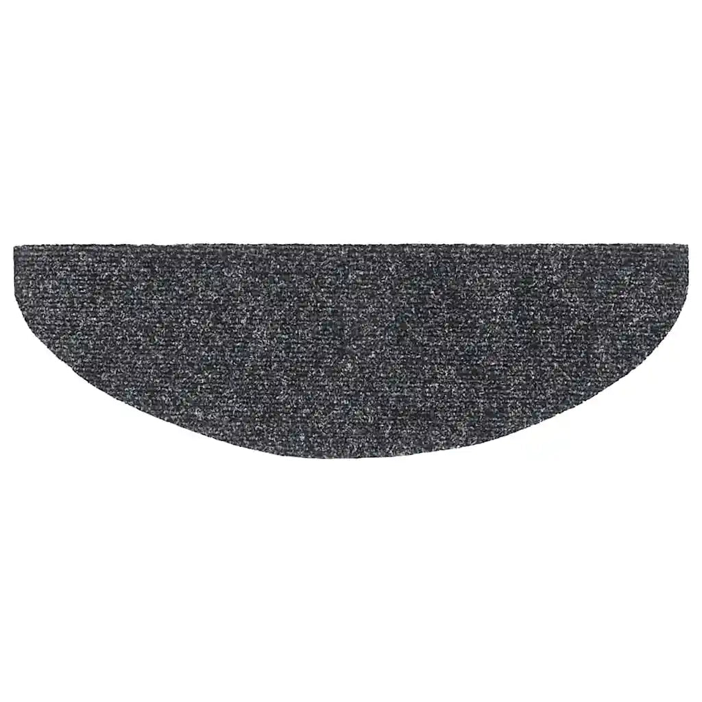 Tappetini per scale autoadesivi 20 pz 65x21x4 cm Grigio scuro Semicircolari Grandi 3365644