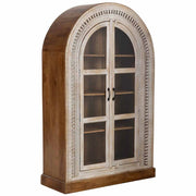 Vetrina in legno bianco fatta a mano 112x41x181h cm
