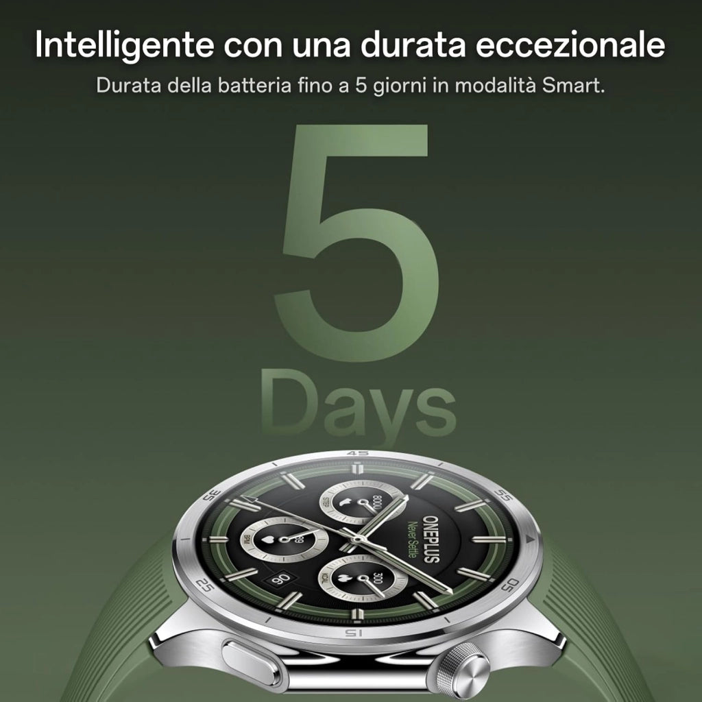 Orologio Smart Watch 3, Cinturino 22 mm, Display LTPO 1,5", Ricarica Rapida, Autonomia 120 ore, 100 Modalità Sport, Monitoraggio GPS a doppia frequenza, Controllo Salute 60 Secondi, Titanio