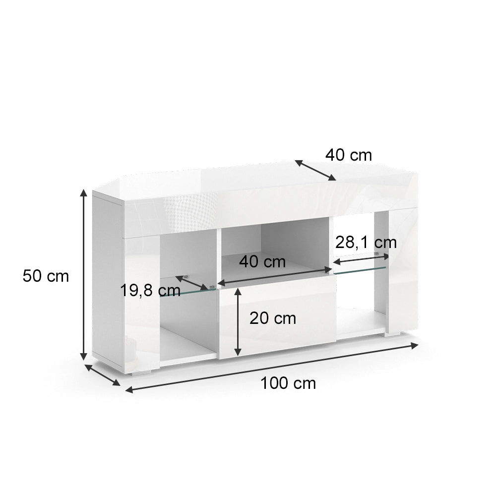 Vicco Mobile tv Bianco 100 x 50 cm