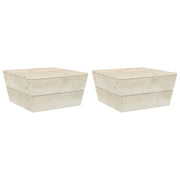 Tavoli da Giardino 2 pz-Tavolo da esterno 60x60x30cm in Legno di Abete Impregnato