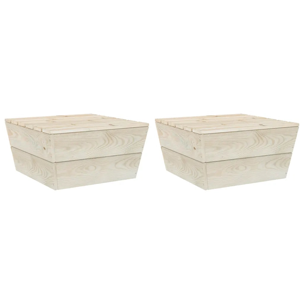 Tavoli da Giardino 2 pz-Tavolo da esterno 60x60x30cm in Legno di Abete Impregnato