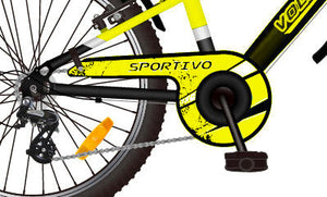 Bicicletta MTB Ragazzo 20” 7V in Metallo Sportivo Giallo