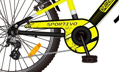 Bicicletta MTB Ragazzo 20” 7V in Metallo Sportivo Giallo