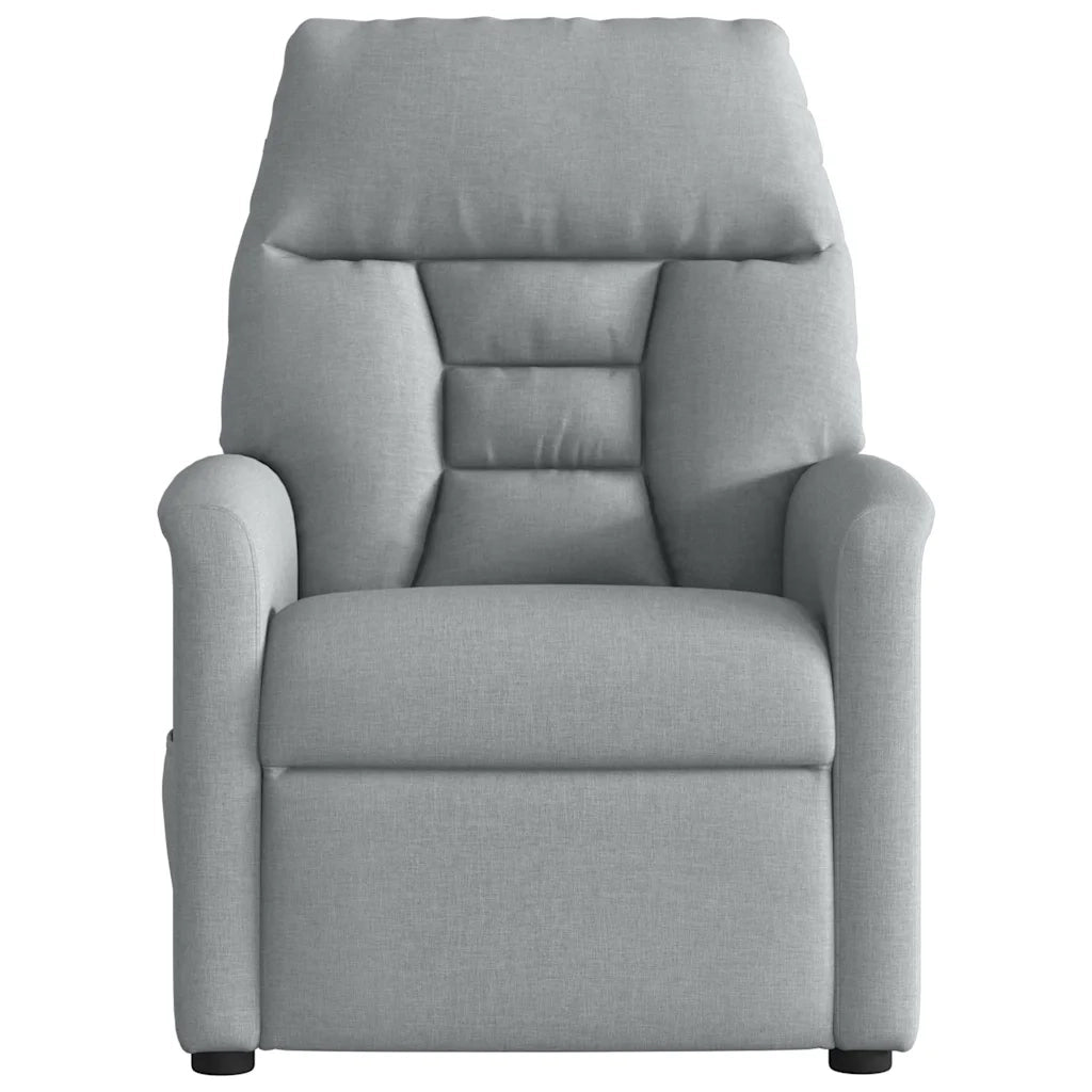 Divano Sedia-Poltrona Reclinabile Massaggio Elettrica Grigio Chiaro Tessuto 288897