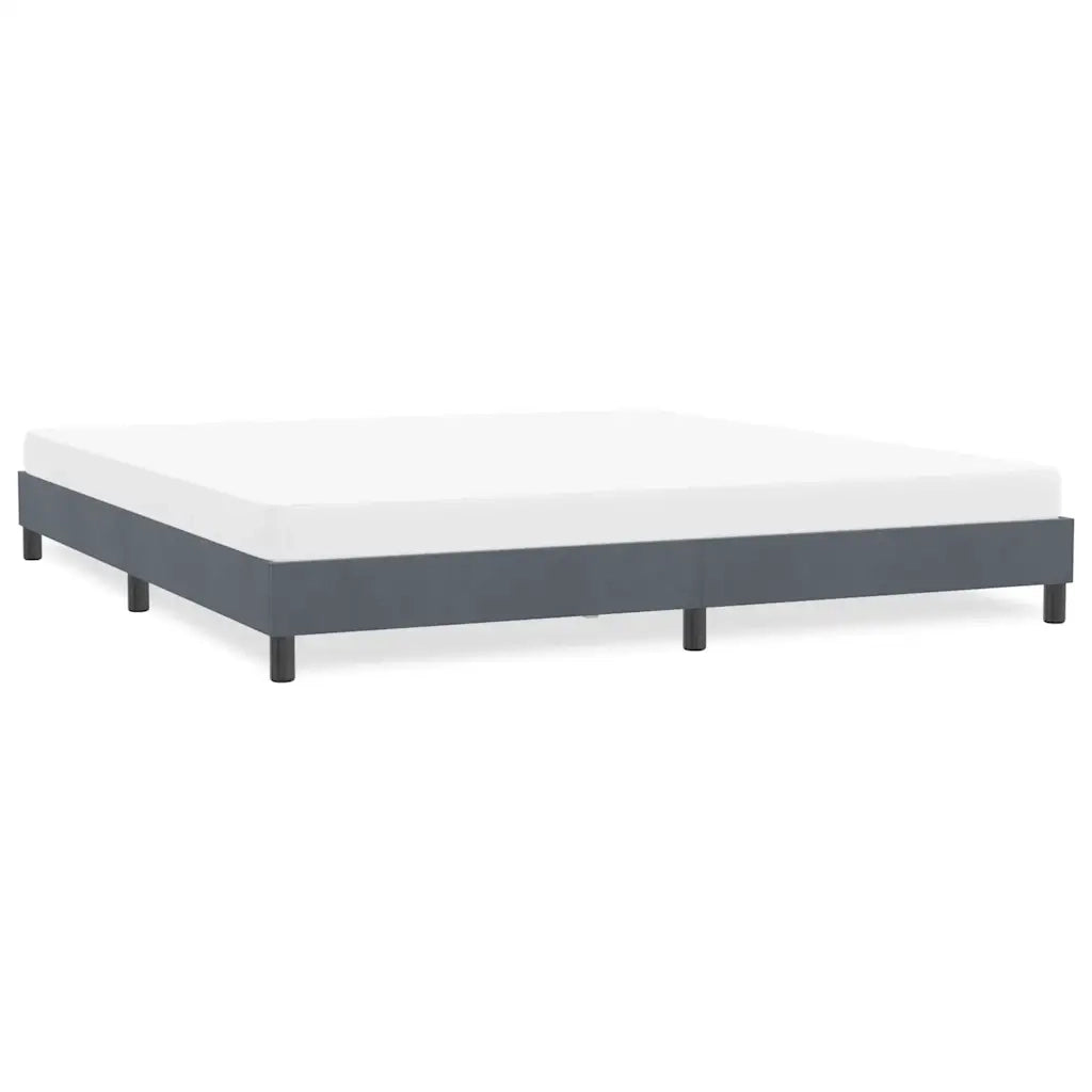 vidaXL Giroletto senza Materasso Grigio Scuro 180x210 cm Velluto