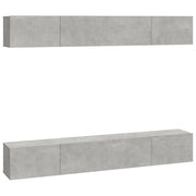 Mobili Porta TV a Parete 4 pz | Armadietto TV | Mobile Porta TV Grigio Cemento 100x30x30 cm